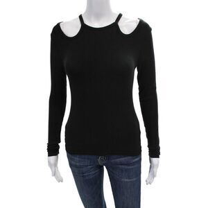 Pistola Womens Cold Shoulder Long Sleeves Blouse Black Size Extra Small